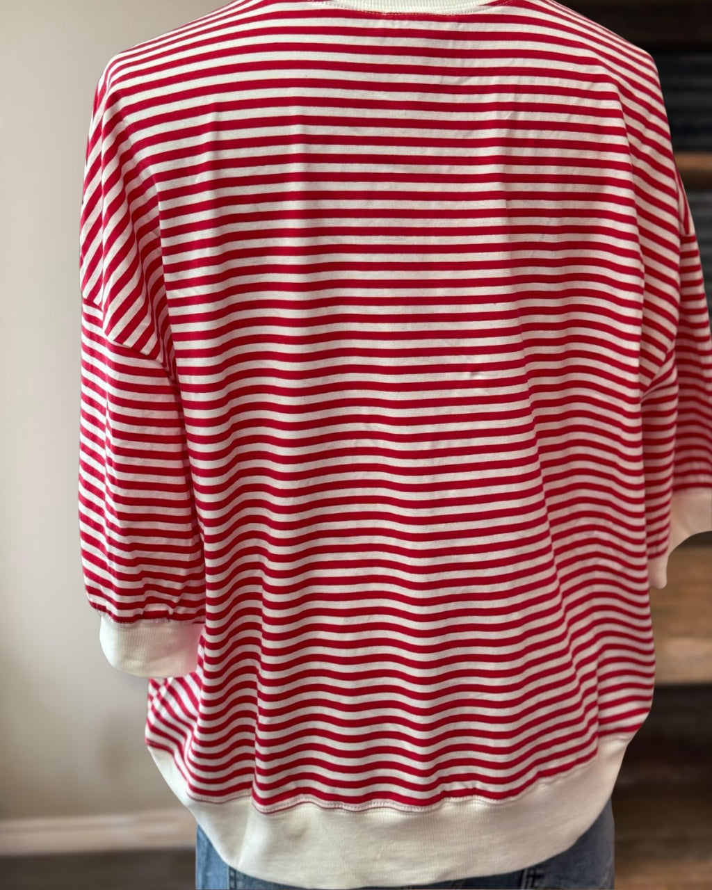 Red Striped Cotton Tee