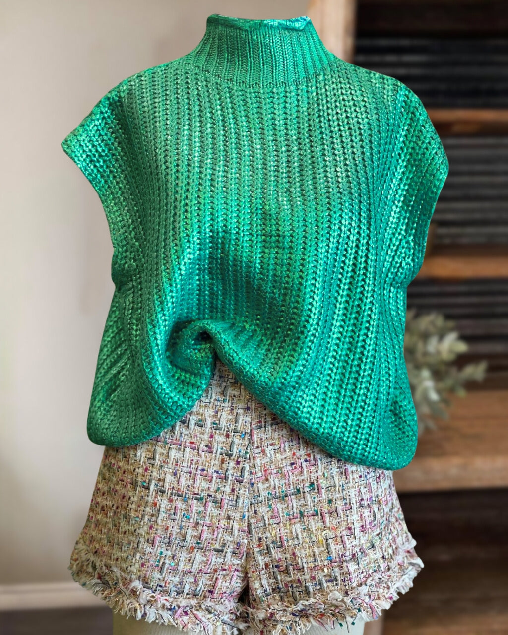 Metallic Foiled Sweater