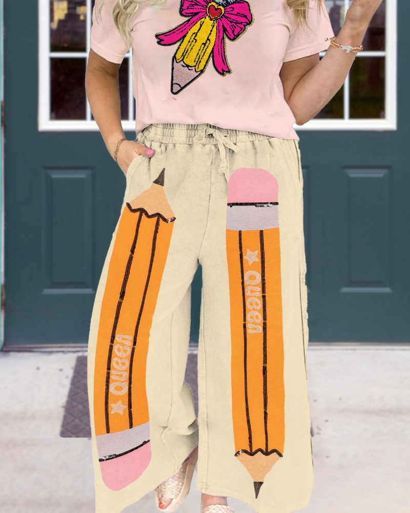 Oversized Pencil Wide-Leg Trousers