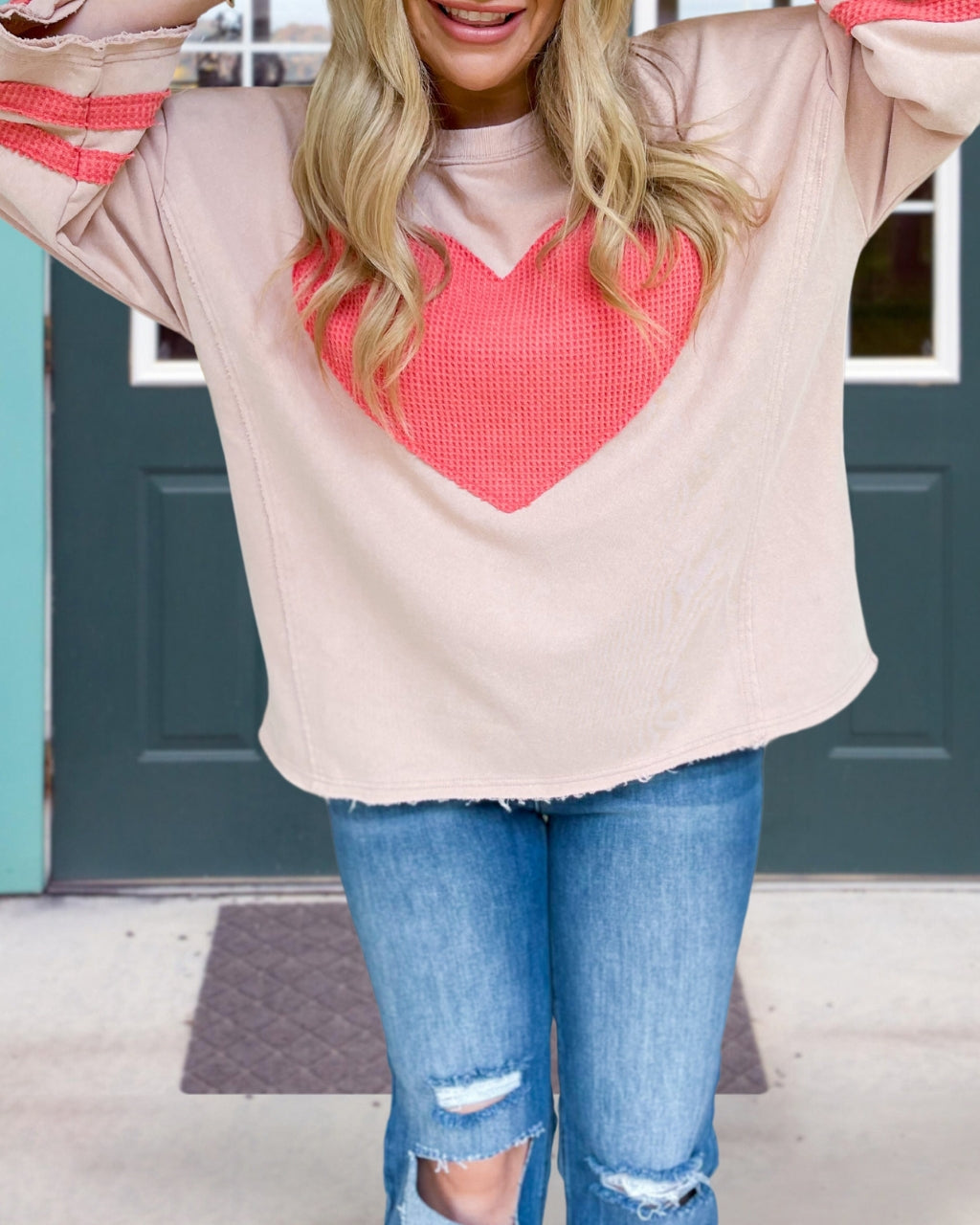 Heart Patch Mineral Washed Sweatshirt