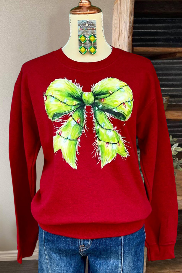 Christmas Bow Crewneck Sweater