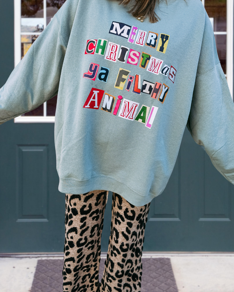 Merry Christmas Ya Fithly Animal Sweatshirt