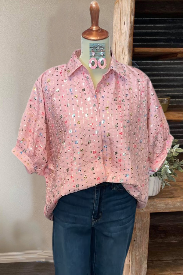 Multi-Color Sequin Shirt