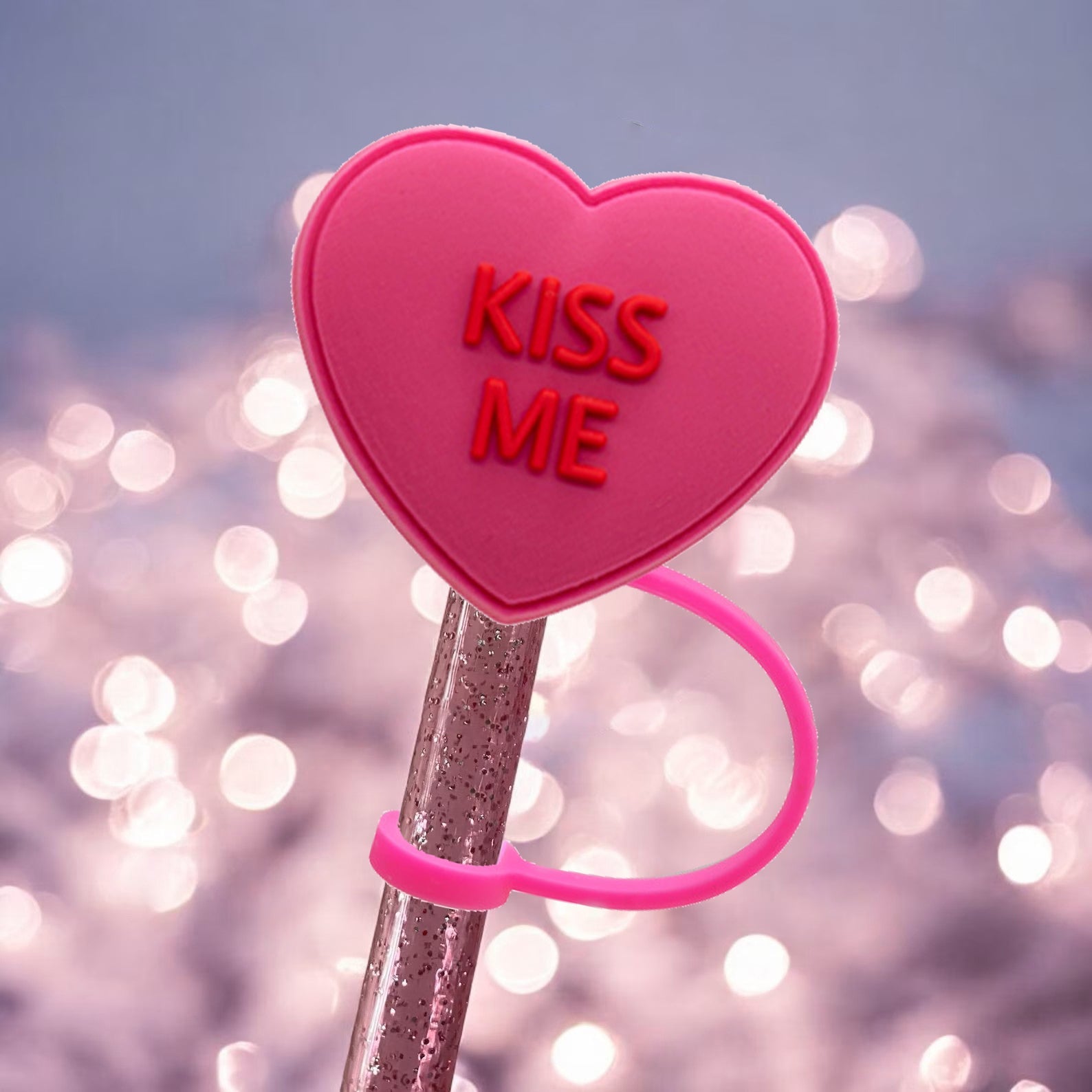 Valentine's Day Heart Straw Protector