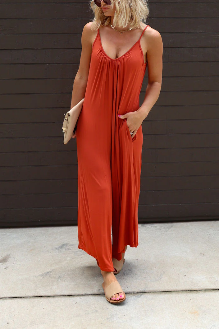 Sling Pocket Wide Leg Jumpsuit