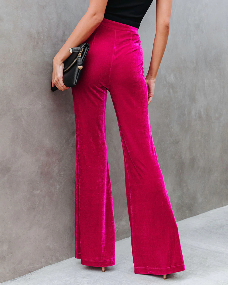 Velvet Flare Pants