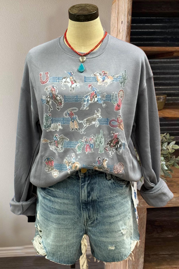 Grey Cartoon Sweatshirt