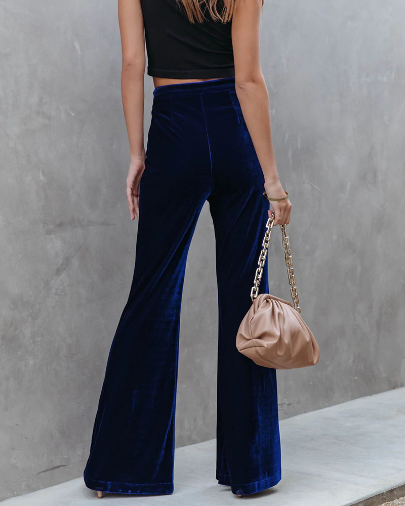 Velvet Flare Pants