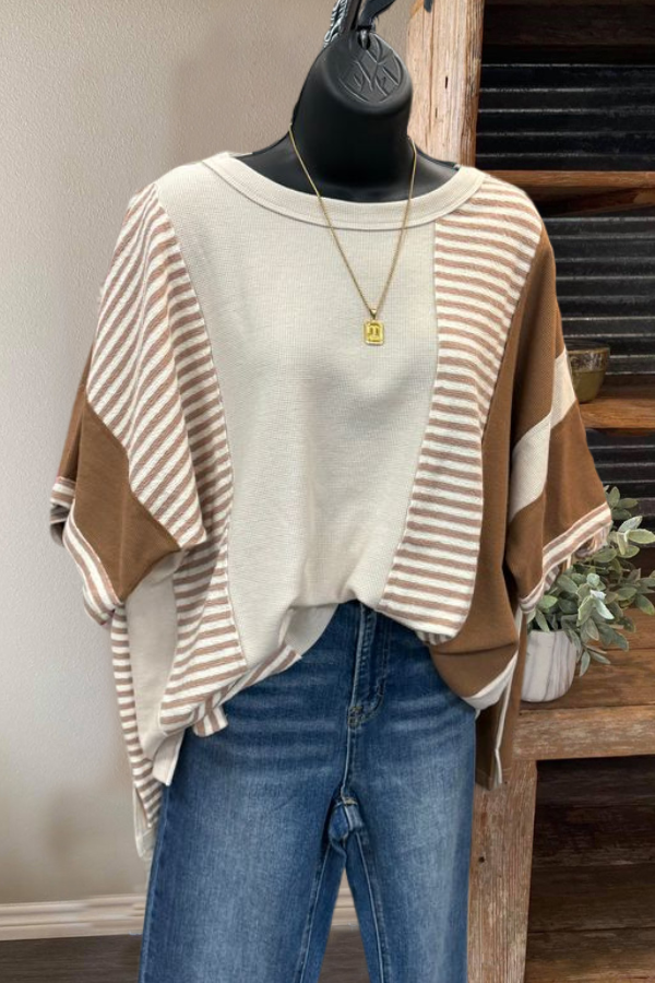 Striped Color-Block Top