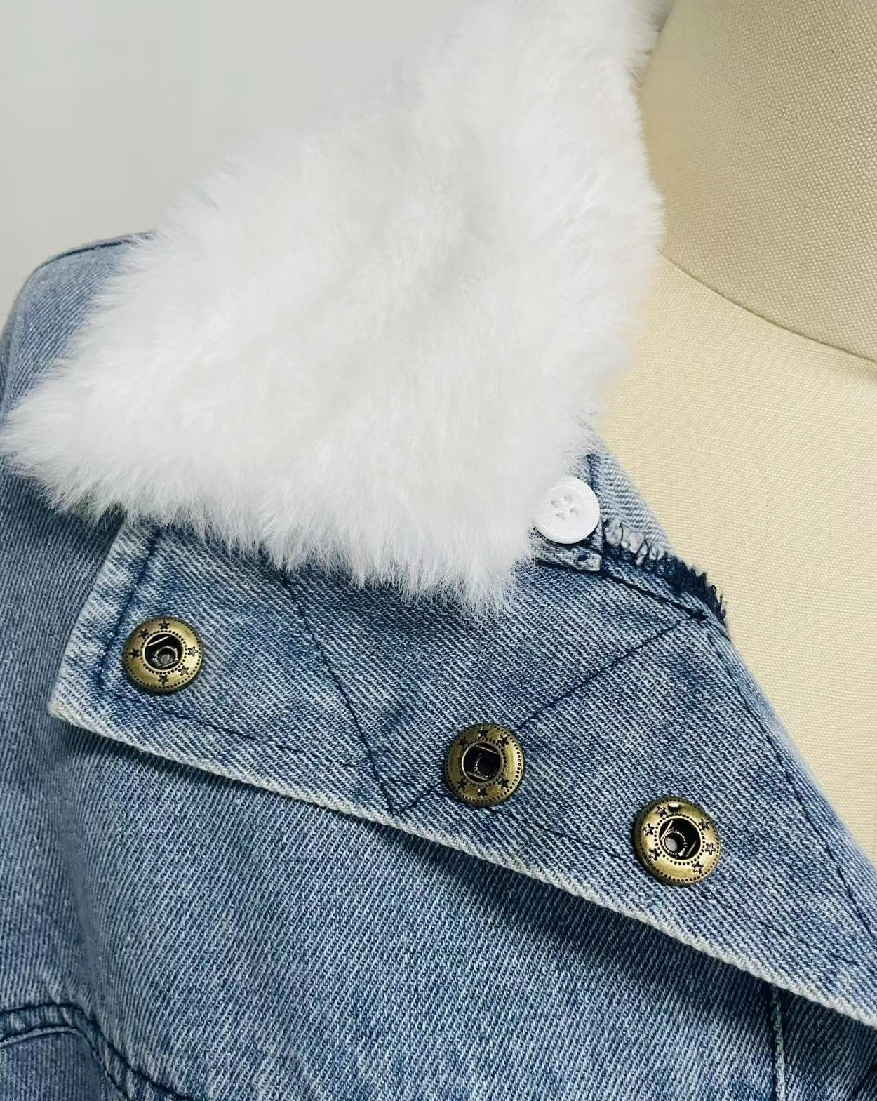 Sherpa Denim Bomber Jacket