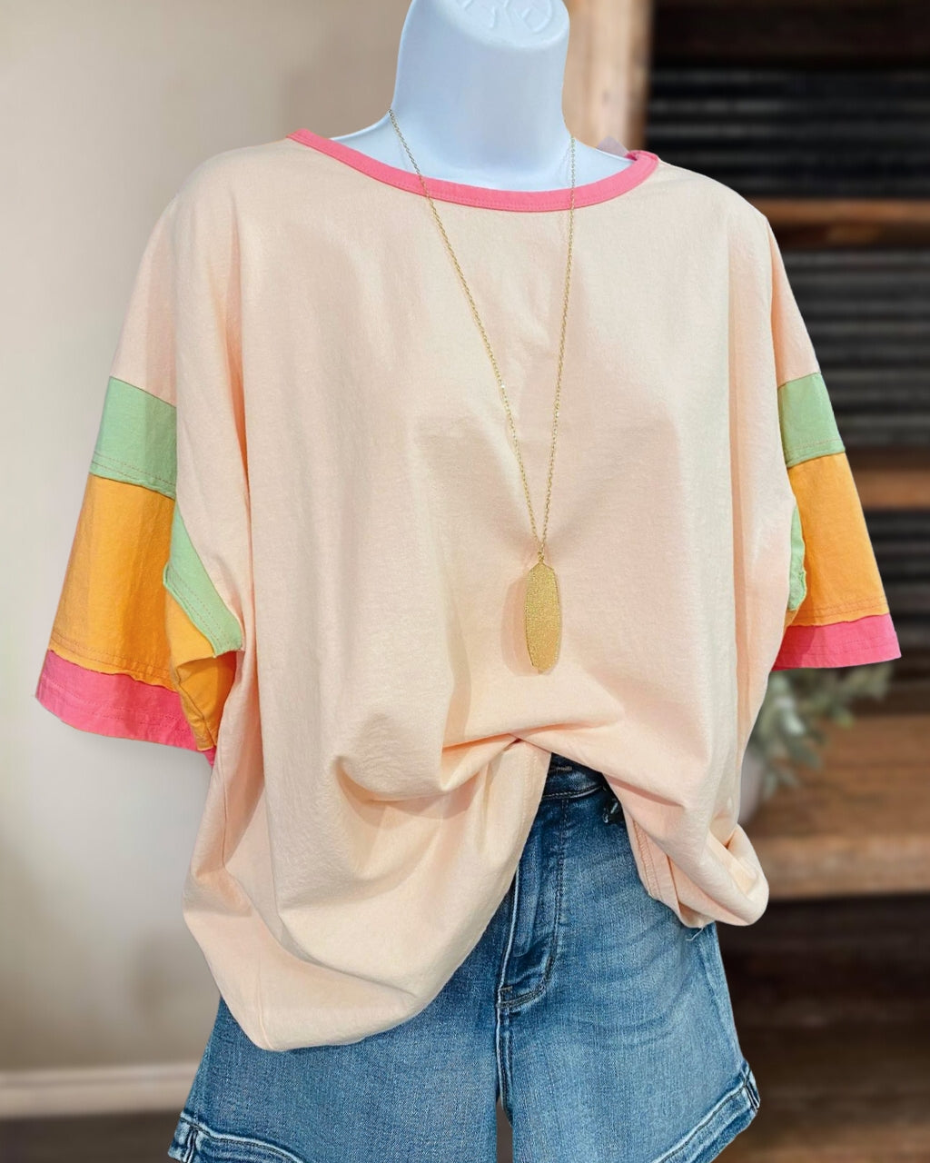 Eileen Color Blocked Oversize Tee