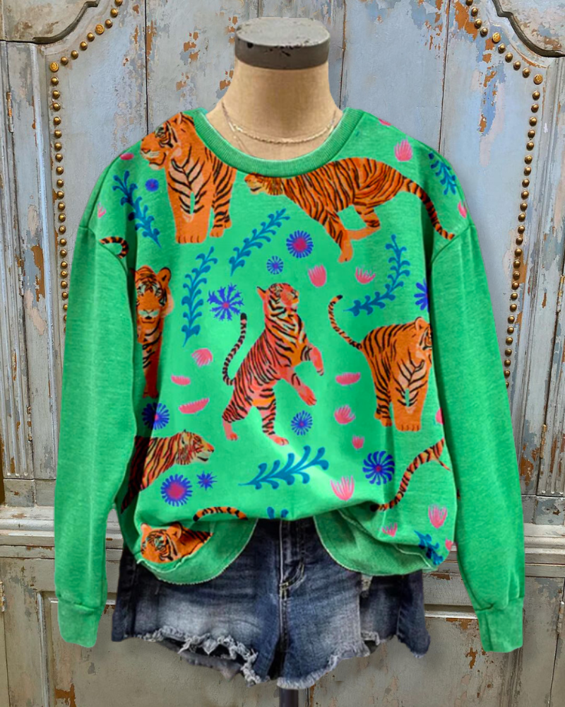 Playful Tiger Sweatshirt