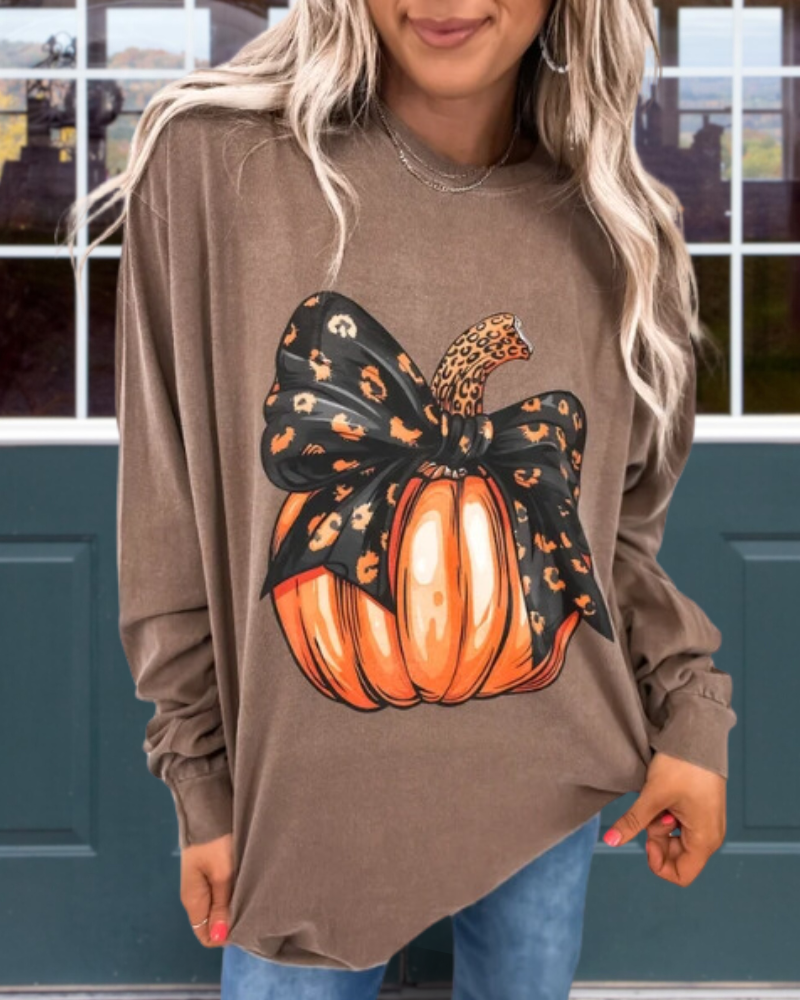 Leopard Pumpkin Sweatshirt