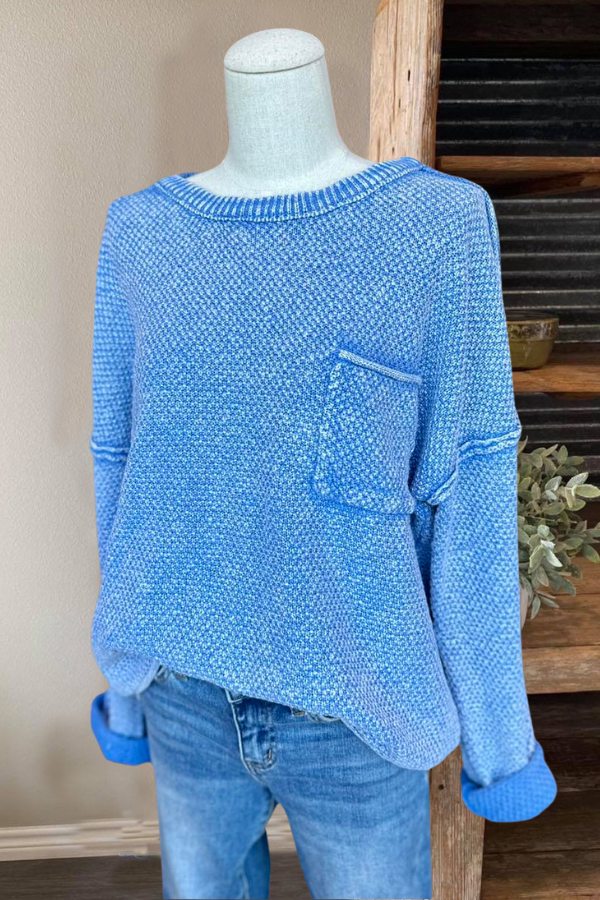 Washed Distressed Sweater