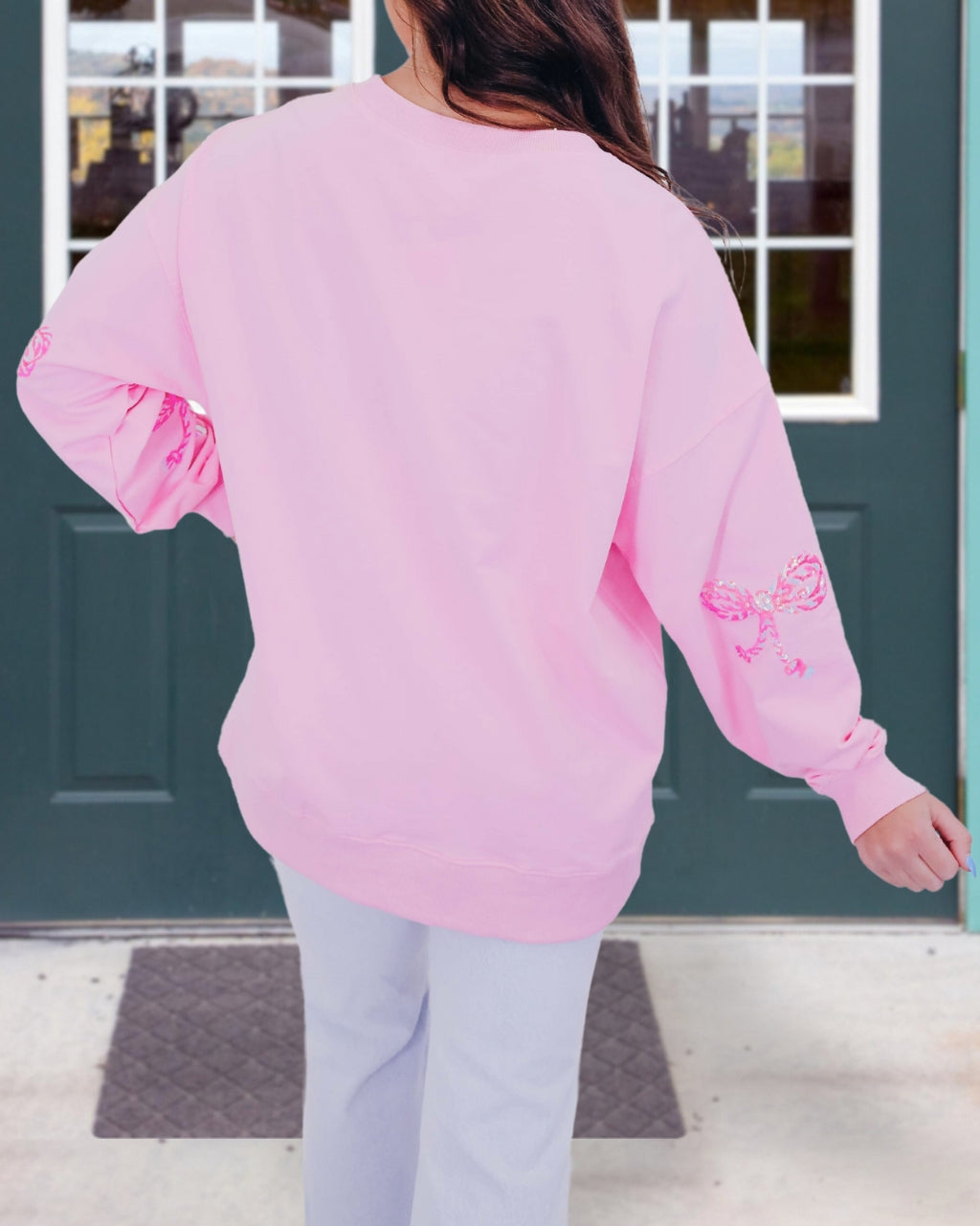 Sweet Bow Sequin Sweatshirt