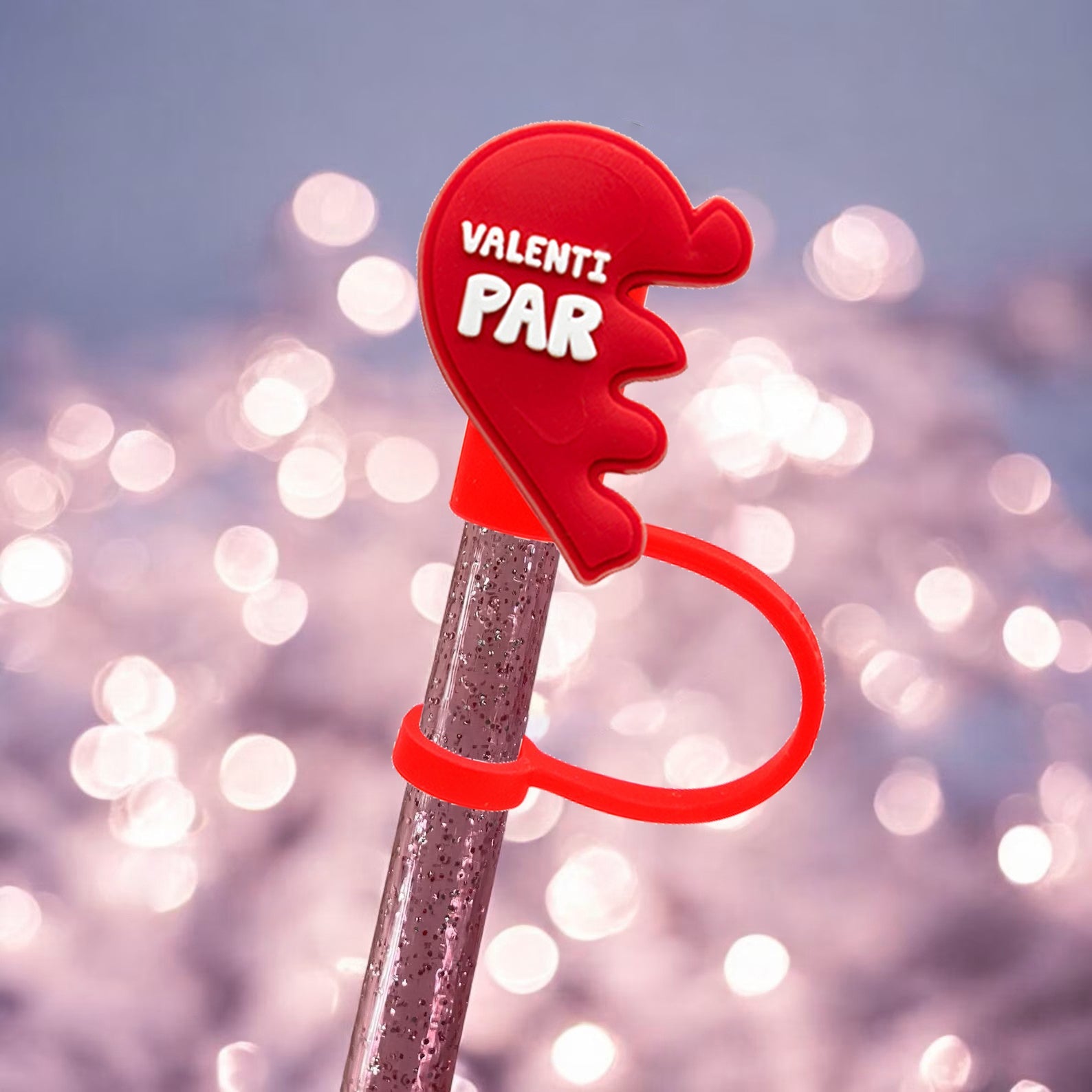 Valentine's Day Heart Straw Protector