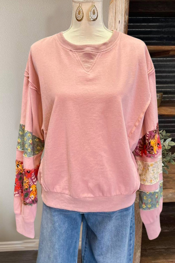 Floral Patch Crewneck Sweatshirt