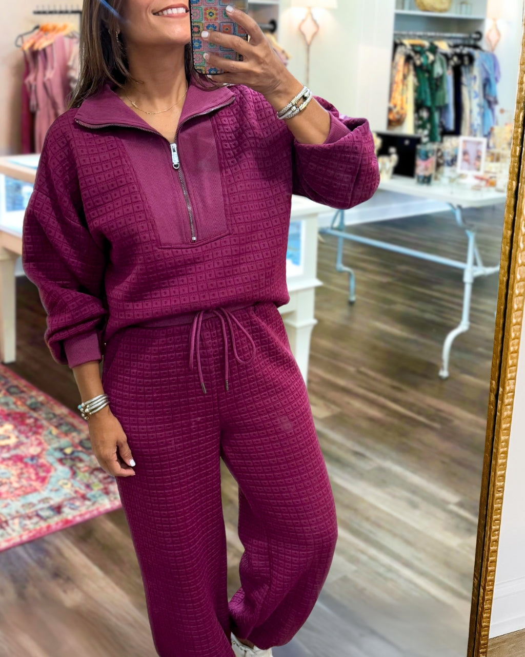 Quilted Matching Sweat  Set