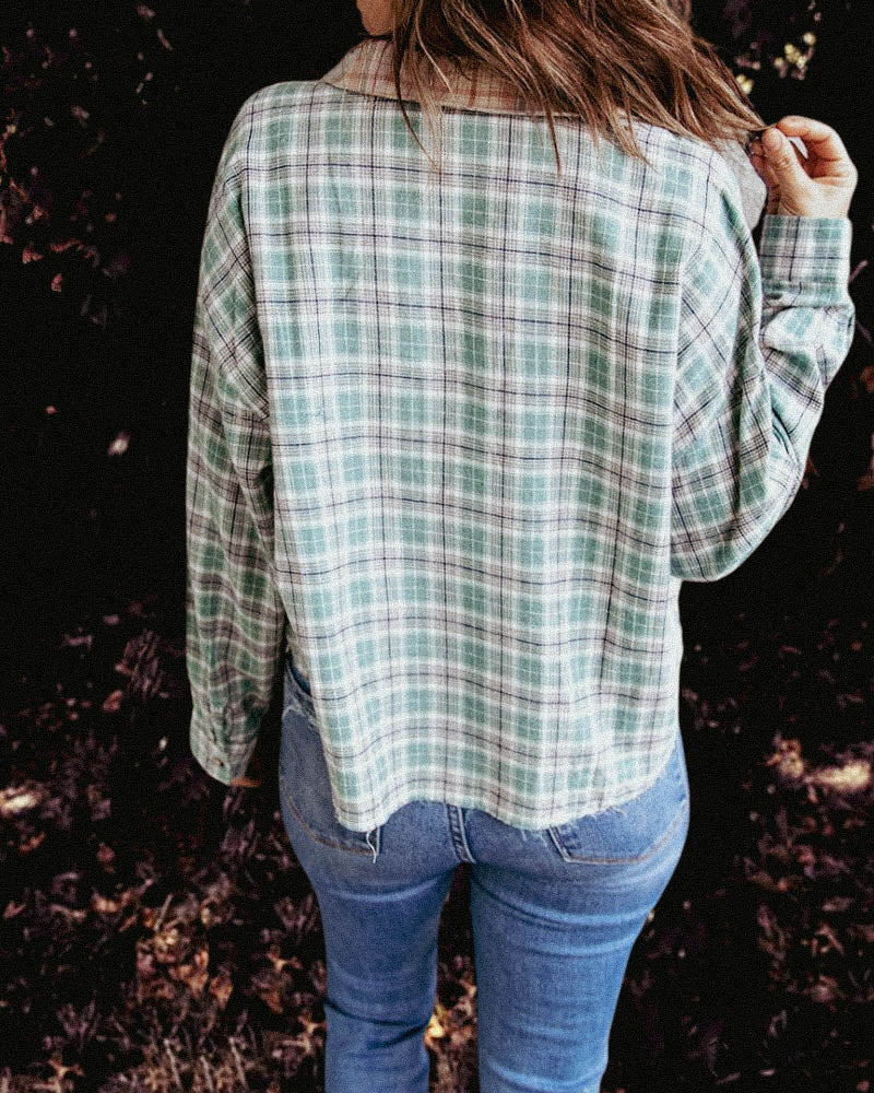 Colorblock Plaid Shirt