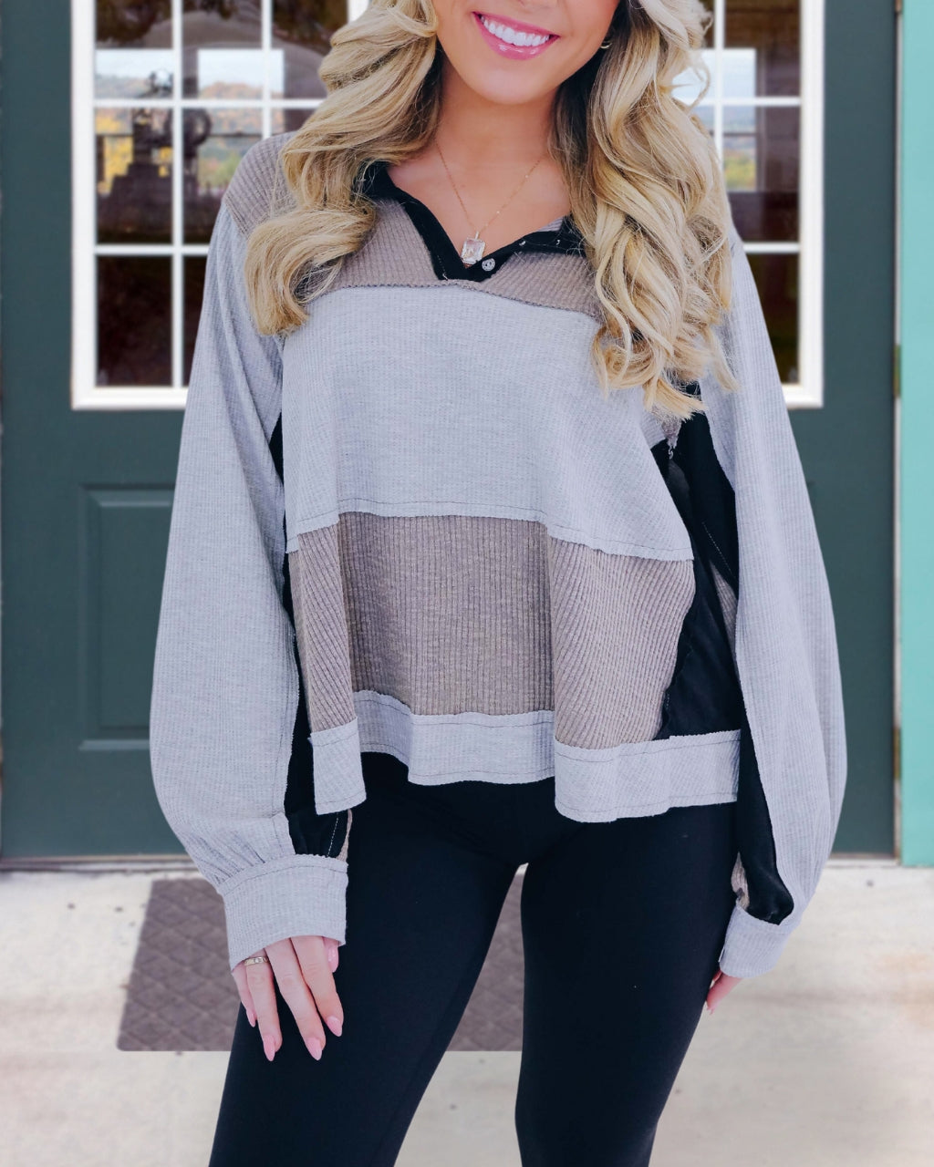 Cozy Cotton Colorblock Sweatshirt