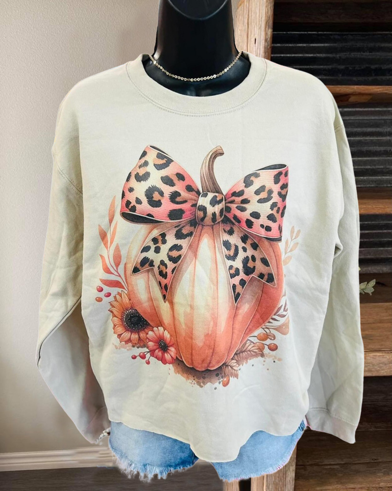 Pumpkin Bow Sweatshirt