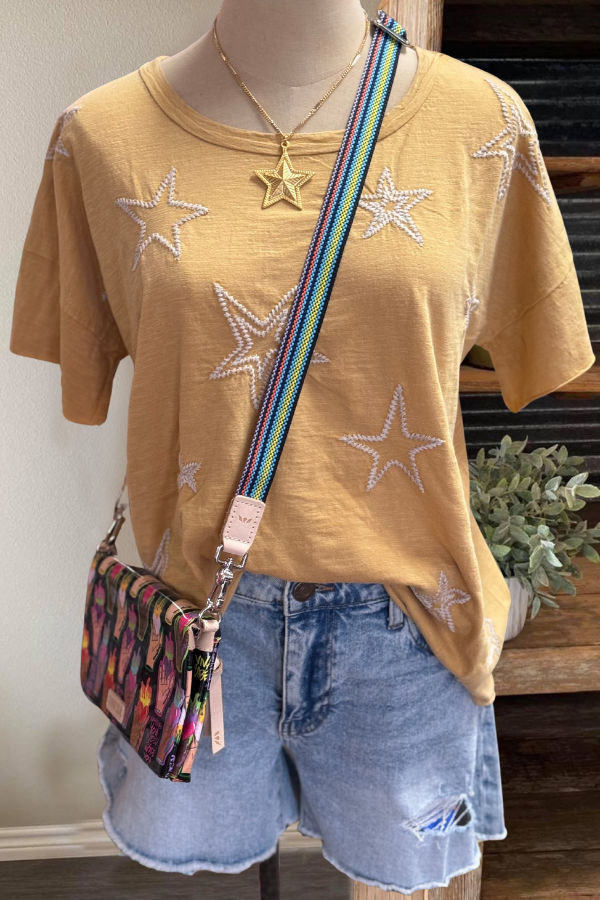 Star Embroidered Cotton Tee