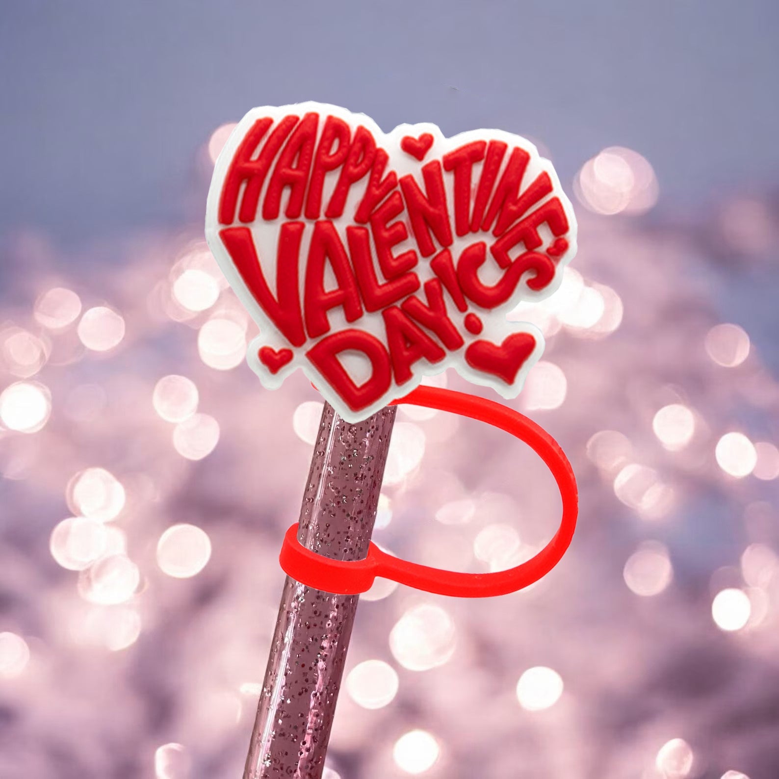 Valentine's Day Heart Straw Protector
