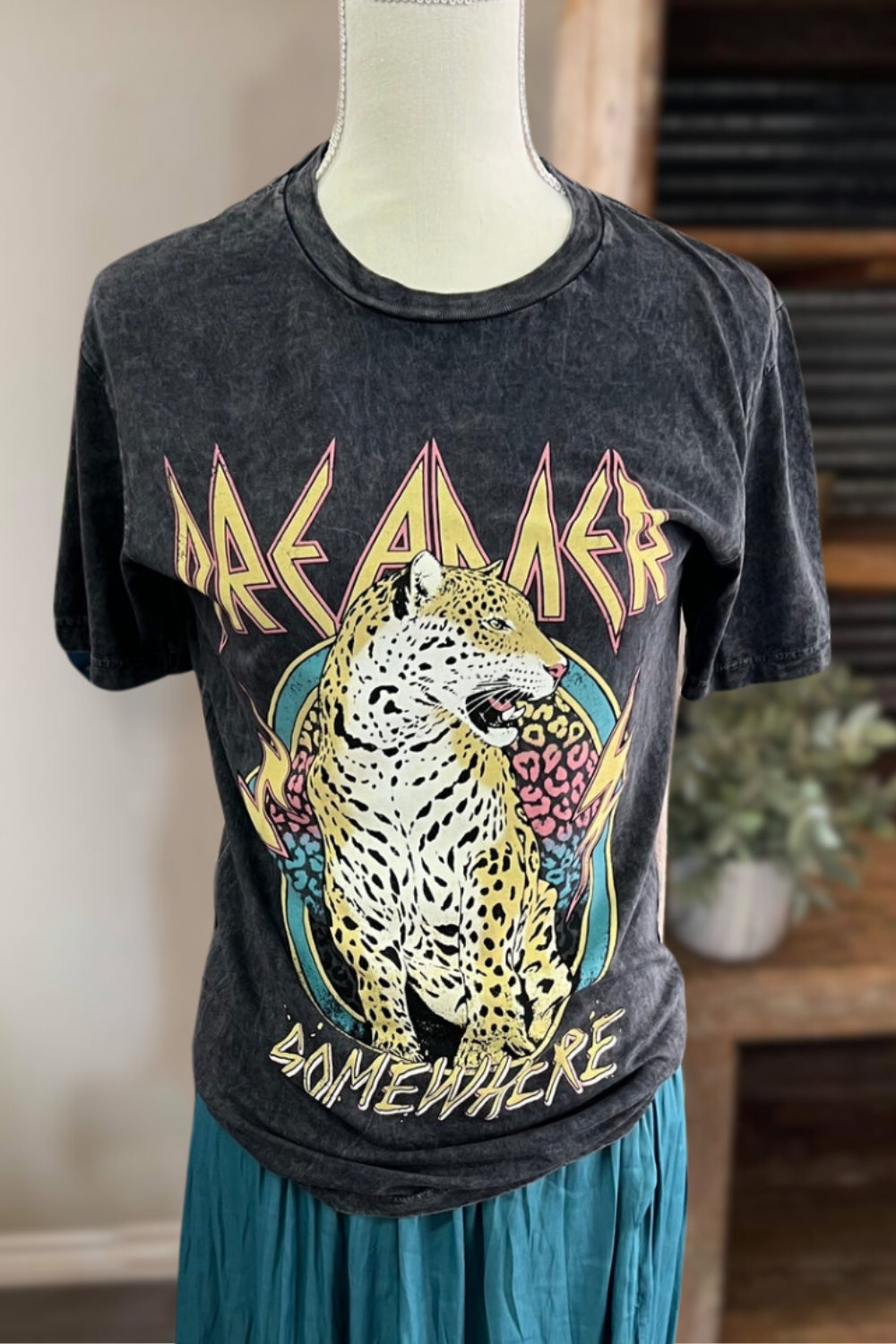 Vintage Distressed Leopard Tee